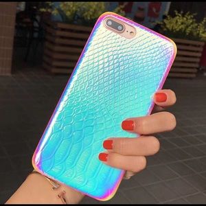 Holographic Crocodile Pattern Case iPhone X